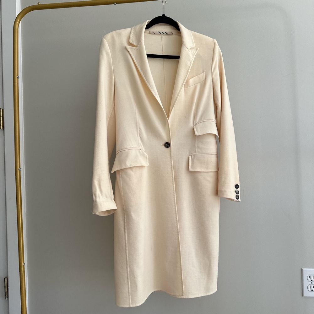 Elegant Cream Women's Coat